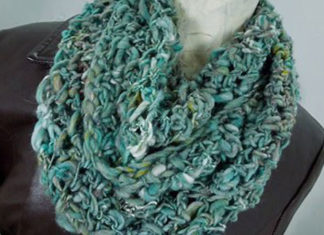Heaven-Spun-Creations-Teal-Crocheted-Infinity-Scarf
