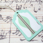 6pc Green and Brown Wave Pattern Mini Tags