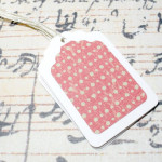 6pc White and Red Green Polka Dot Pattern Mini Tags