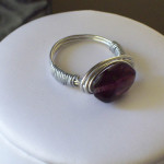 Amethyst wire wrapped ring