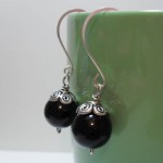 Black Pearl Drop Earrings
