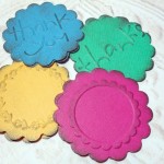Distressed Embossed Scalloped Circle Embellishment