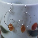 Handcrafted Wire Wrapped Leaf Earrings