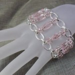 Pink Parade Glass Chained Bracelet