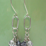 Shadows of the Night Hanging Bicone Dangle Earrings