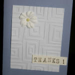 Square embossed thanks card-8541