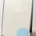 Yellow Blue Its a Boy Embossed Dimensional Card - 4 x 6 Envelope Included