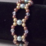 woven glass pearl bracelet